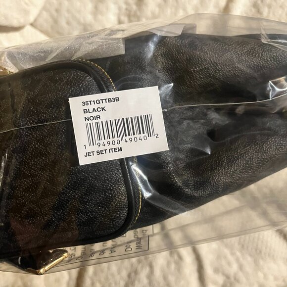 Michael Kors Jet Set Backpack Black with Gold Chain and LABUBU MACARON Bundle - Picture 7 of 9